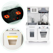 Veľká drevená kuchynka pre deti so svetlami a zvukmi + príslušenstvo