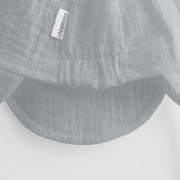 Detská letná mušelínová čiapočka so šiltom svetlo šedá New Baby
