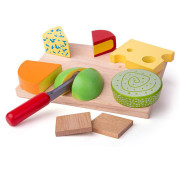 Set drevených potravín syry na doske Bigjigs Toys