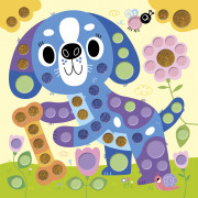 My arts&crafts Mini Okrúhle nálepky Psík a kamaráti od 3 rokov Janod