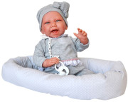 CARLA 33228 Antonio Juan - realistická bábika bábätko s látkovým telom - 42 cm
