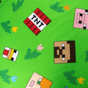 Obliečky Minecraft Outdoor Mobs 140 x 200, 70 x 90 cm Jerry Fabrics