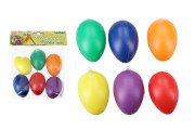 Vajíčko dekoračné plastové farebné na zavesenie 6 cm, 6 ks