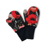 Palcové rukavice softshell Vlčie maky - čierna Esito