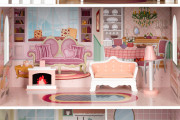 Veľký domček pre bábiky so sadou nábytku