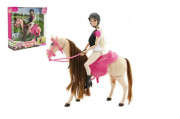 Hýbajúci sa kôň + bábika džokejka Anlily