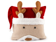 Vianočná plyšová obliečka na vankúš 43x43 cm
