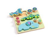 Vkladacie puzzle Zvieratkové autíčka Djeco
