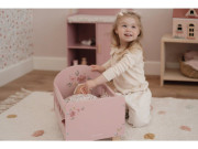 Postieľka pre bábiky drevená s perinkou Pink Little Dutch