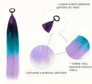 Vrkôčik s gumičkou Mermaid Fantasy 60 cm