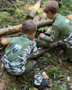 Fleecová mikina detská Maskáč khaki Wamu