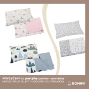 Obliečky 120x90 cm (perinka + vankúšik) Lesné zvieratká/béžové Bomimi