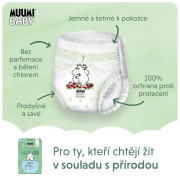 Jednorazové plienky Pants 7 XL 16-26 kg (102 ks), mesačné balenie Muumi Baby