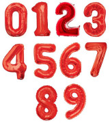 Nafukovacia číslica červená 86 cm