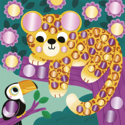 My arts&crafts Mini Trblietavé okrúhle nálepky Tiger a kamaráti od 3 rokov Janod