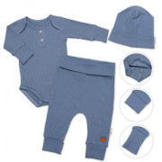 Rebrovaná rastúca súprava 3D Baby Boy Jeans