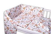 3-dielna sada Mantinel s obliečkami Rozprávkové zvieratká biela Baby Nellys