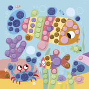 My arts&crafts Mini Okrúhle nálepky Psík a kamaráti od 3 rokov Janod