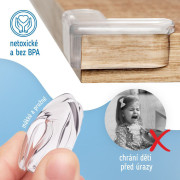 Ochrana rohov a hrán transparentná L-profil sada 12ks Sipo