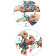 Tvorenie z papiera Exotickí vtáci