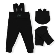 Rastúce rebrované nohavice s trakmi Color Black Esito