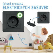 Ochranné kryty na elektrické zásuvky set 12 ks + 2x kľúče Sipo
