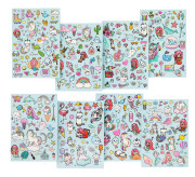 Kniha trblietkových samolepiek Jednorožec/Morská víla