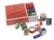 Vianočná ozdobná lepiaca páska sada Washi