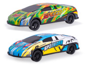 Autá závodné 12,5 cm kov na spätný chod so svetlom a zvukom