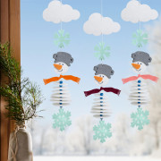 Kreatívna sada Prvé navliekanie plstená girlanda Snehuliak Haba