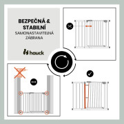 Zábrana Open N Stop 2 Set 75-80 cm + nadstavec 9 cm White Hauck