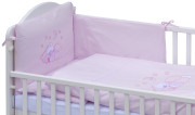 Detská postieľka s kompletnou výbavou Scarlett 120 x 60 cm - Nechtík - ružová