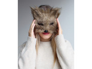 Karnevalová maska - škraboška chlpatá mačka