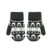 Zimné žakárové rukavice palcové 9 - 11 rokov
