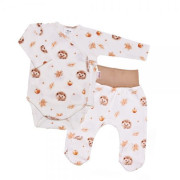 Bavlnená 2D sada oblečenia pre bábätko Ježko ecru Baby Nellys