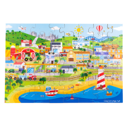 Bigjigs Toys Podlahové puzzle Mesto 48 dielikov