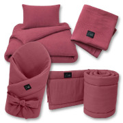 Luxusné detské mušelínové obliečky Ruby red 100 x 135 cm Esito