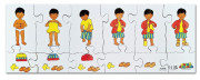 Drevený puzzle set 4 x 12 dielov