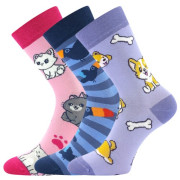 Ponožky detské Kaito s obrázkami dievčenský mix F (3 páry)