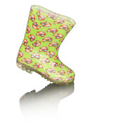 Chlapčenské čižmy PVC - potlač autíčko Pidilidi zelená