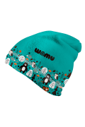 Fleecová čiapka detská Medvede tyrkysová