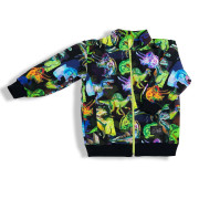 Mikina na zips Hraví dinosaury - čierna Esito