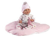 Mrkacia realistická bábika bábätko so zvukmi a mäkkým telom 42 cm New born Llorens