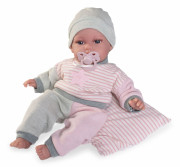 Realistická bábika bábätko so zvukmi a mäkkým látkovým telom Toneta 70331 Antonio Juan