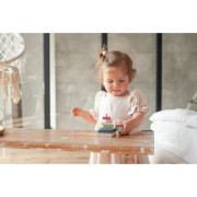 Farebná pyramída so sliepočkou - drevená skladačka 8 dielov Cubika