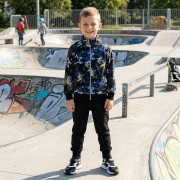 Mikina na zips Skateboard star - čierna Esito