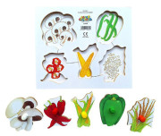 Drevené doskové puzzle 6 dielov Lúpeme a krájame plodiny 4