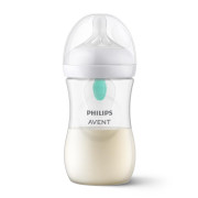 Fľaša Natural Philips Avent Response transparentná s ventilom AirFree 260 ml, 1 m+