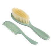 Hrebeň a kefa Goose zelený Canpol babies