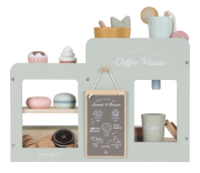 Kávovar drevený veľký s príslušenstvom Coffee House Little Dutch